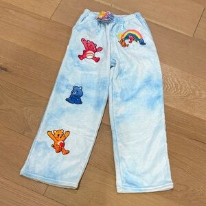 NWT iScream Care Bears Kids Plush Cozy Pants - Light Blue w/ Care Bears size 6-8